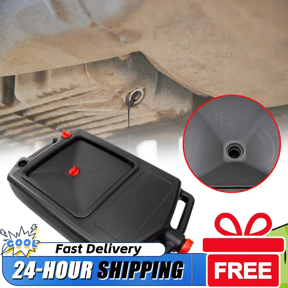 

8L Waste Engine Oil Collector with Lid Oil Receiving Basin Anti Splash Heavy Duty Oil Change Tray Automotive Maintenance Tool