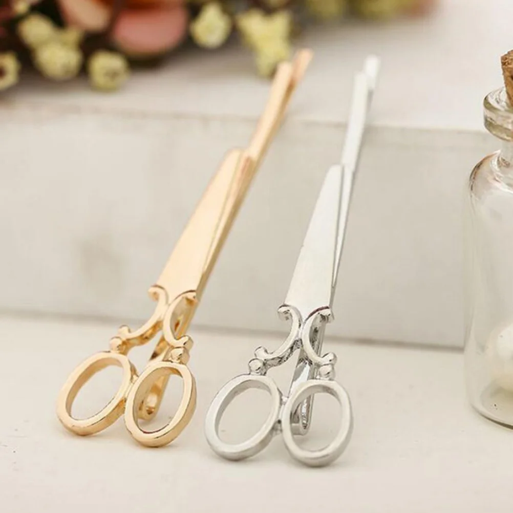 

7pcs Silver Hairpin Unique Barrettes Styling Clips Accessories Scissors Hair Clip Retro One Word Clamp Daily Party