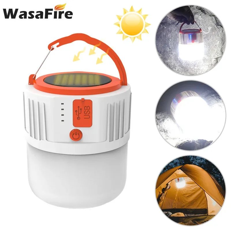 LED Solar 1200mAh Energy saving Night Light Portable Camping Light USB Charging Emergency Light