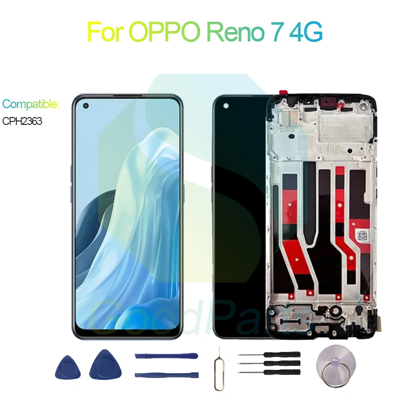 For OPPO Reno 7 4G Screen Display Replacement 2400*1080 CPH2363 Reno 7 4G LCD Touch Digitizer