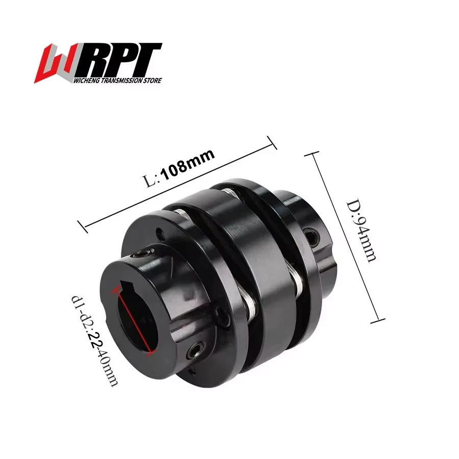 

CLTG Coupling Double Diaphragm With Keyway 45# Steel High Torque Stepped Flange Coupling CLTG-94X108 CNC Driving Parts