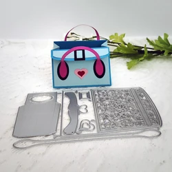 3D Girl Handbag Gift Box Thanks Envelope Lady Bag Purses Dresses Skirt Metal Cutting Dies Fashion DIY Craft Christmas Mold
