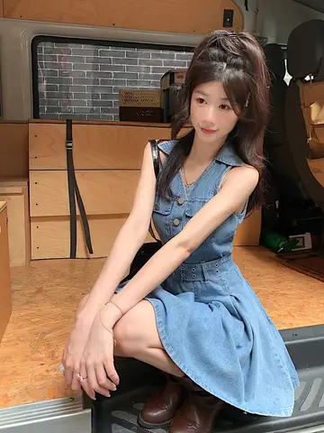 6 best sales डेनिम मिनी ड्रेस - №3