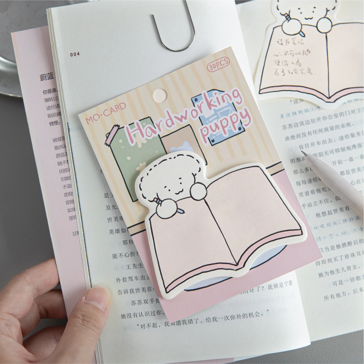 30sheets Kawaii cartoon animal pattern message notes DIY handmade scrapbooking aesthetic materials school office supplies