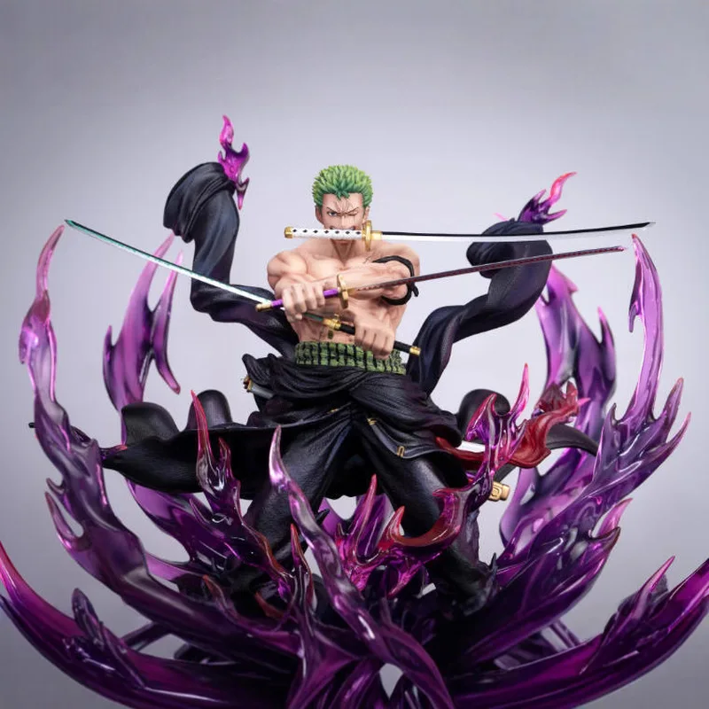 

JT 078 One Piece Angry Roronoa Zoro PVC GK Anime Statue 33CM Collectible Figure Desktop Ornament Gift For Anime Collectors