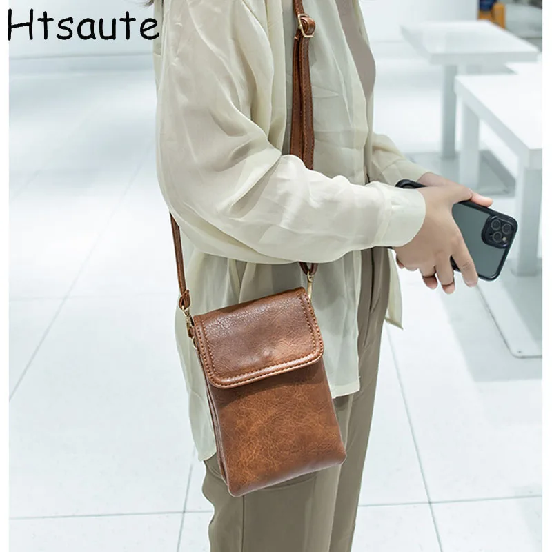 

PU leather phone bag women crossbody bags shoulder bag fashion phone holder zipper pocket bolsos mujer mini handbag