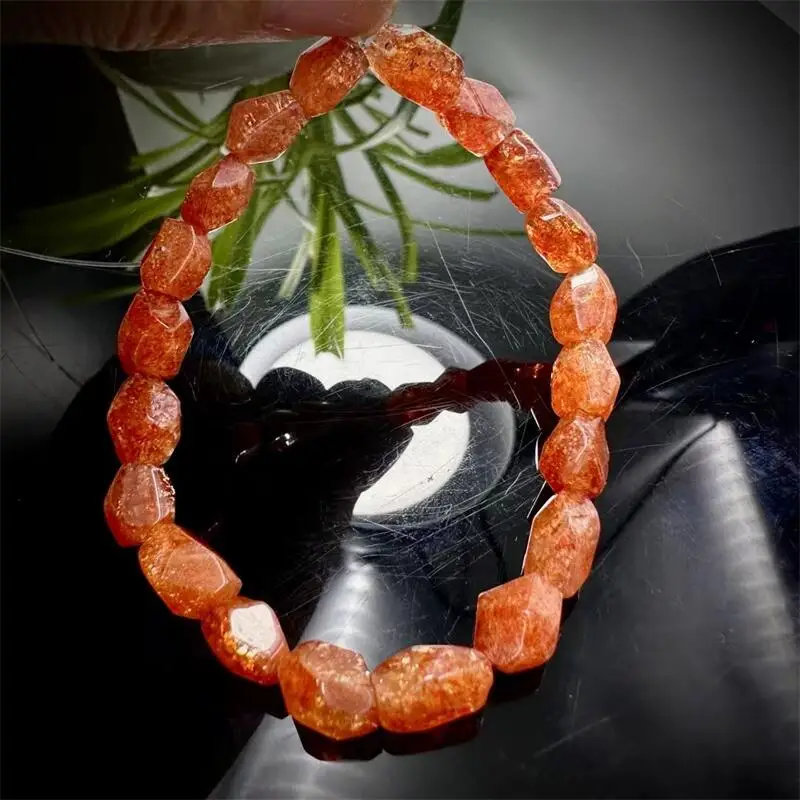 Natural Golden Sunstone Freeform Quartz Bead Bracelet Women Reiki Healing Jewelry For Female Holiday Gift 1PCS