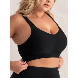 Sutiã Shaper Sexy Sem Fio para Mulheres, Seda Brilhante, Decoração Lingerie, Roupa Interior Feminina, Almofada Removível, Conforto Diário, S-4XL, C06