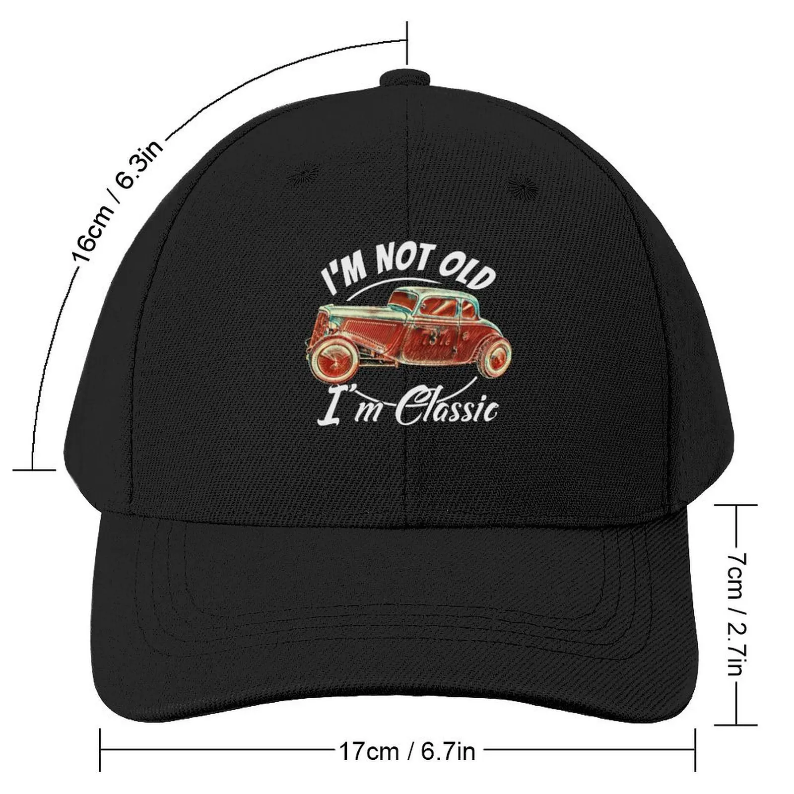 I'm Not Old I'm Classic Vintage Thirties Hot Rod Racer Baseball Cap dad hat sun hat summer hat |-F-| Elegant Women's Hats Men's