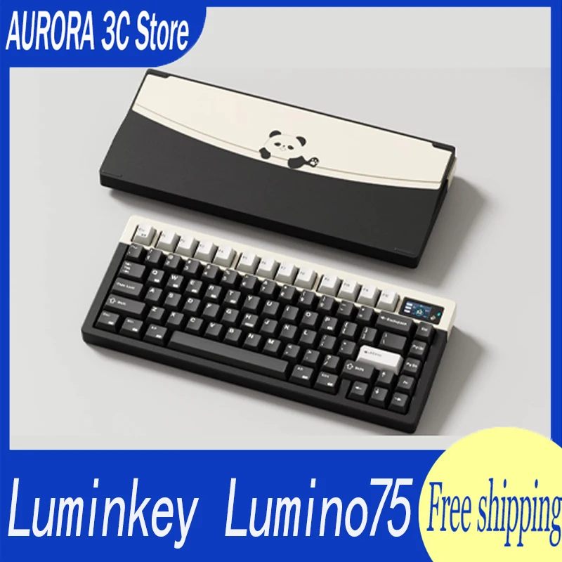 

Luminkey Lumino75 Keyboard Tri-Mode Aluminum 75% ANSI/ISO E-Sports Gaming Mechanical Keyboard Customized Support Via Desktop