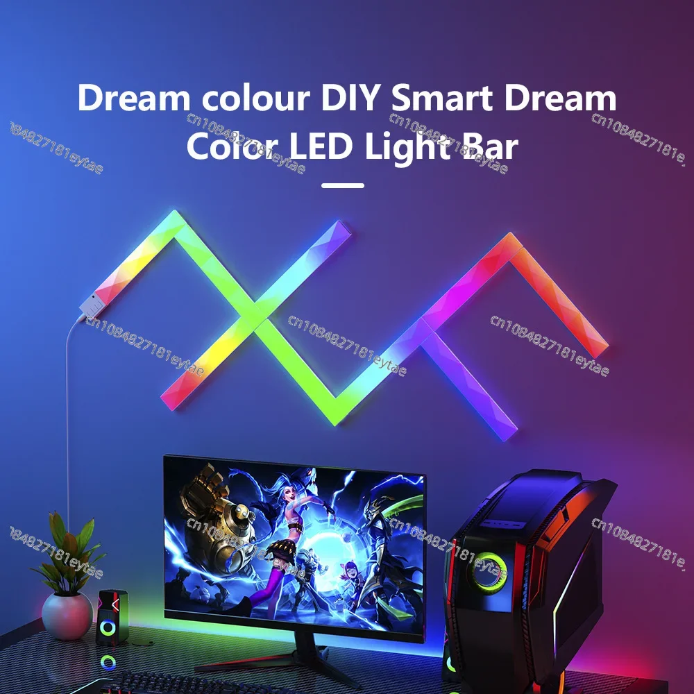 Intelligent Splicing Light Wall Light DIY Indoor  Ambient  TV Background Creative RGB Pickup  Quantum