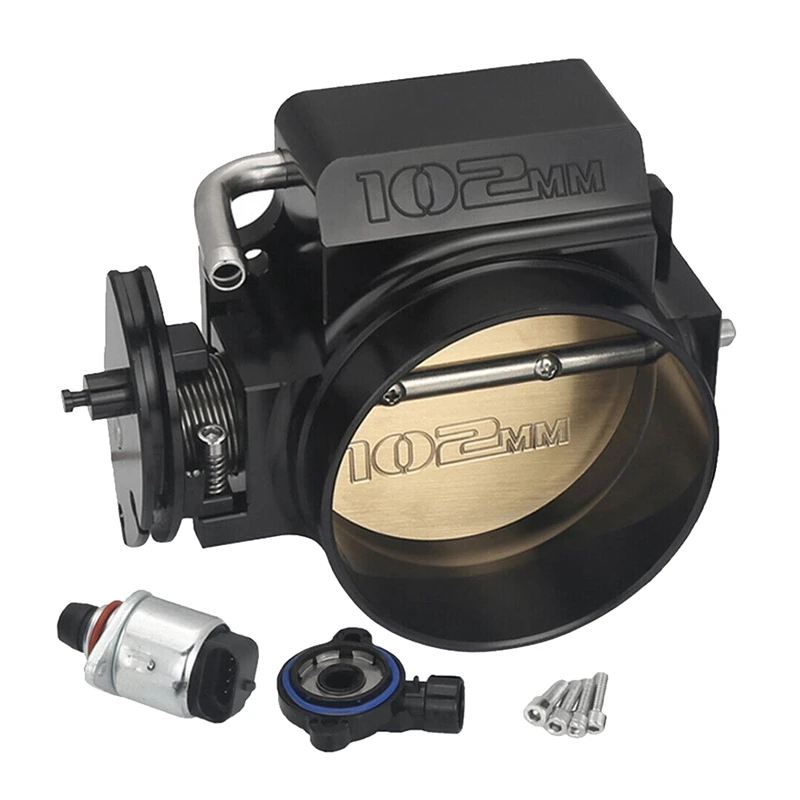 Black 102Mm Throttle Body + TPS IAC Position Sensor For LS1 LS2 LS3 LS6 LSX LS7 Parts Accessories