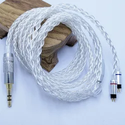 RY-C8 1.2m DIY Replacement 0.78mm 2Pin Cable 3.5/2.5/4.4mm Silver Plated Upgraded  8 core wire cable