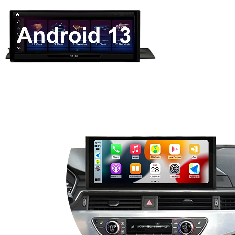 

Беспроводная система CarPlay Auto по заводской цене для Audi A4L A4 B9 A5 2016-2020, 8G+256G, 8-ядерный Android 13, центральная мультимедийная система с навигацией