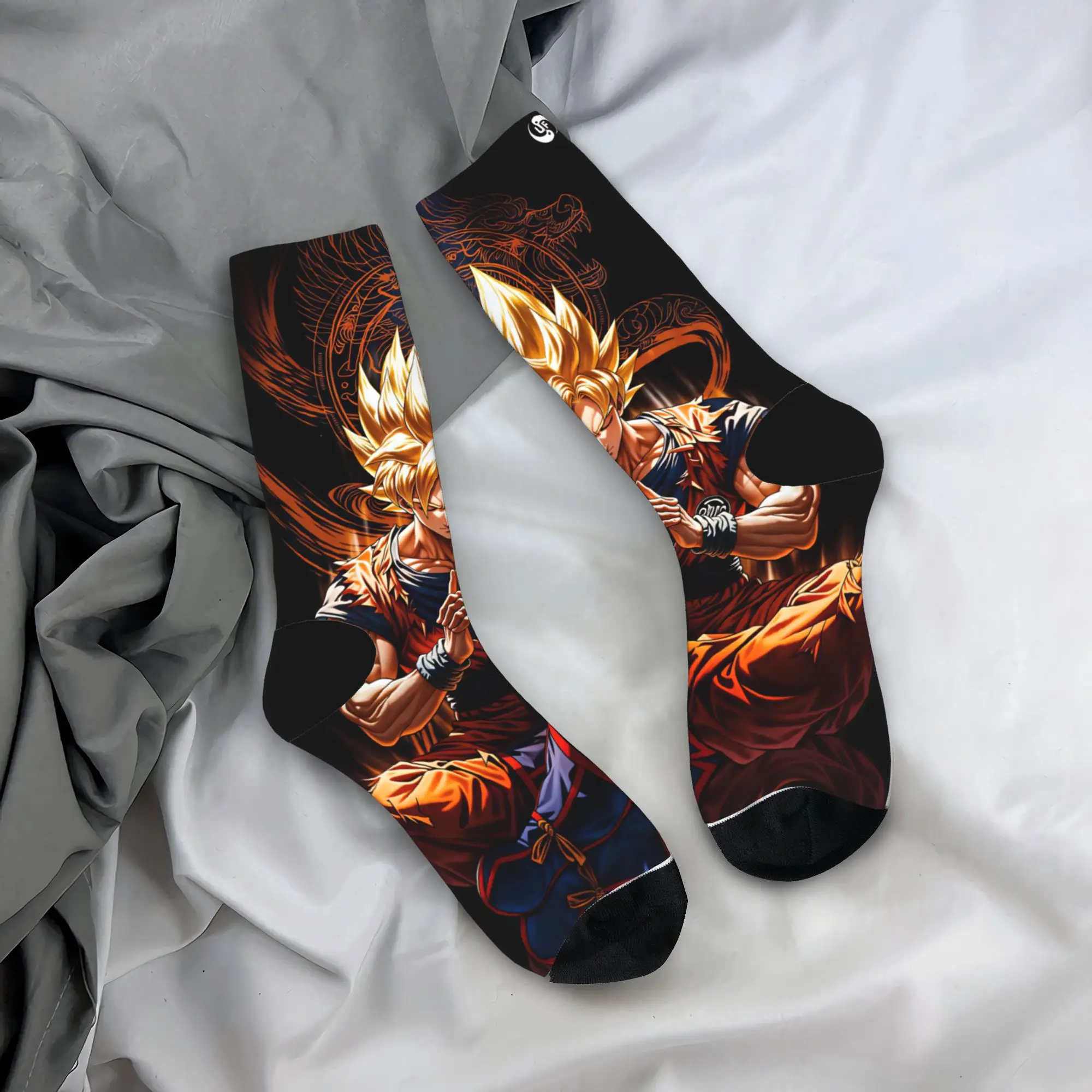 Son Goku Socks Dragons Balls Casual Stockings Couple Medium Soft Outdoor Socks Winter Graphic Anti Skid Socks