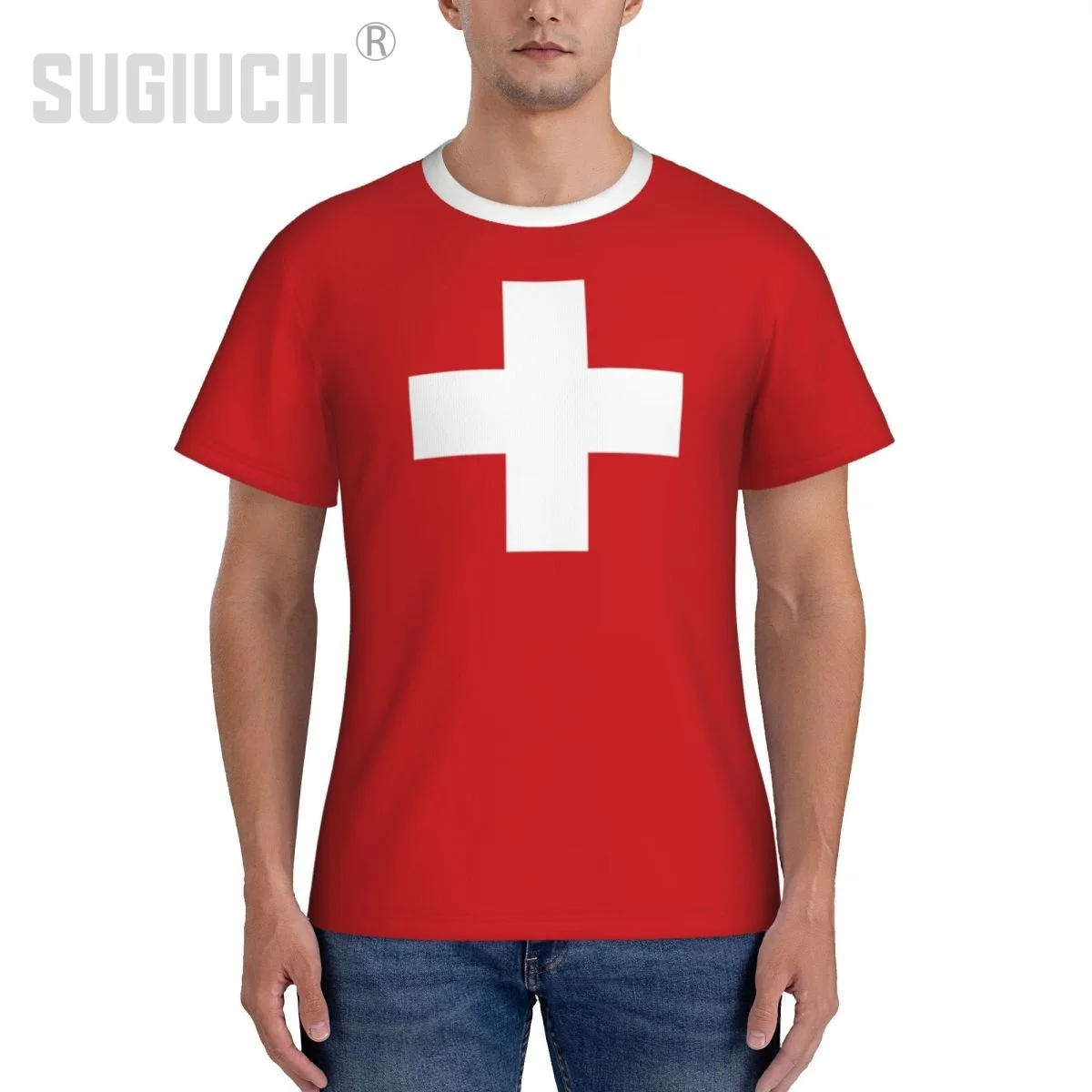 Tight Sports T-shirt Switzerland Flag Swiss 3D For Men Women Tees jersey Clothes Soccer Football Fans Gift Patriotic T shirt