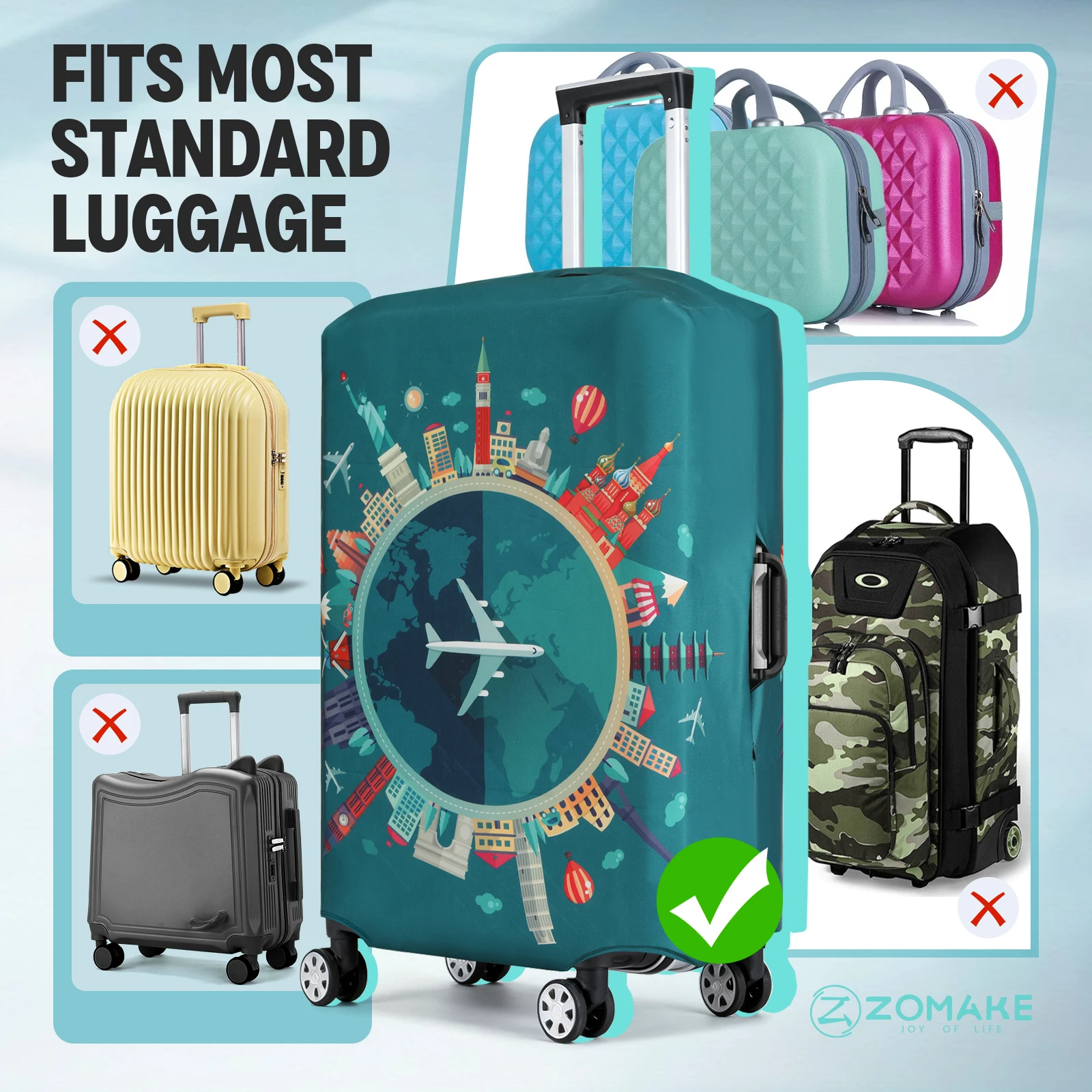 

Fashion travel suitcase protective Elastic Luggage Cover Luggage Protective Covers for 18-32 Inch Trolley Case Suitcase Case