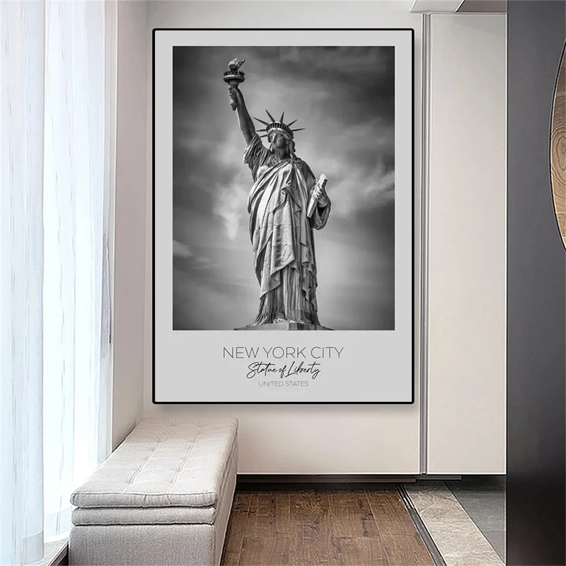 مطبوعات مناظر طبيعية لوحة قماشية ، ملصق رسم جداري ، مدينة سفر ، نيويورك ، لندن ، باريس ، سان دييغو ، غرفة معيشة ، ديكور منزلي #5