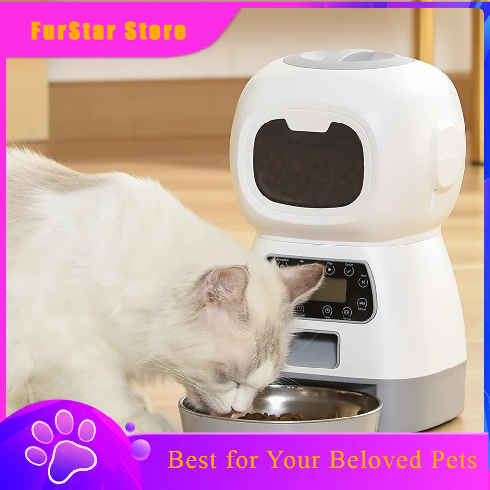 FurStar3.5L WIFI Intelligent Automatic Pet Feeder Feeder Automatic Timing And Quantitative Feeder Wireless APP Feeding Pet Produ