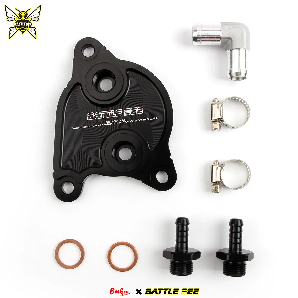 BATTLEBEE Transmission Oil Cooler Adapter For Toyota Altis Yaris 2022-Cvt New Trend Engine Cooler Cooling System BB-TCA-114