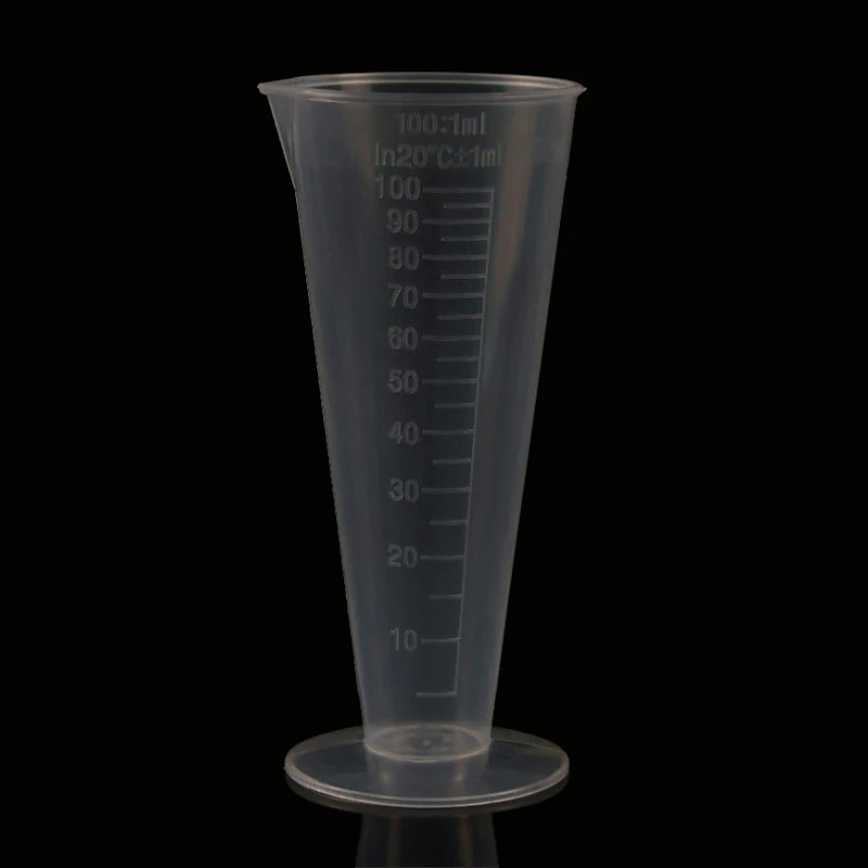 100ml Plastic Measuring Cup Transparent Scale Measuring Cup Pour Spout Without Handle Liquid Container Kitchen Bar Supplies