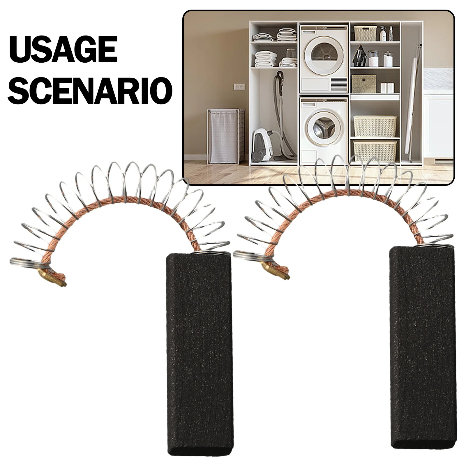 

2pcs Carbon Brushes Electric Brake Of The Motor For WAA24160GB/01 For NEFF For SIEMEN Washing Machine Accessories 39*12.5*5 Mm