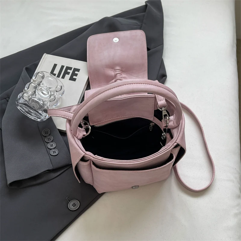 Cute Bow Design Small Shoulder Bags for Women 2024 Korean Fashion Female Trend Solid Color Crossbody Bag Y2K Handbags and Purses