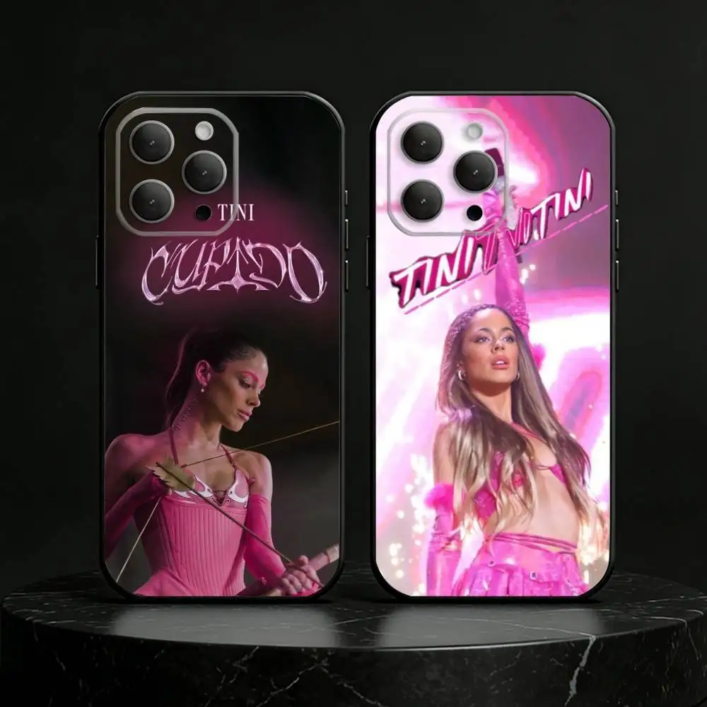 

Tini Stoessel Phone Case For iPhone 17,16,15,14,13,12,11 Plus,Pro Max,SE4Soft Silicone Black Cover