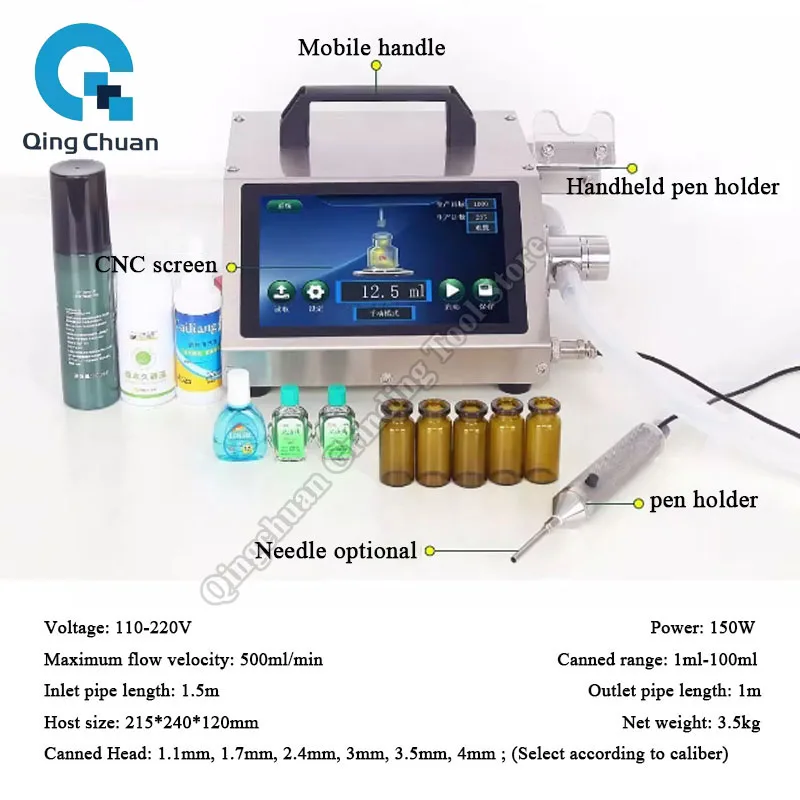 Máquina de llenado bomba peristáltica de mano automática cuantitativa aceite esencial Perfume botellas pequeñas máquina de envasado de precisión