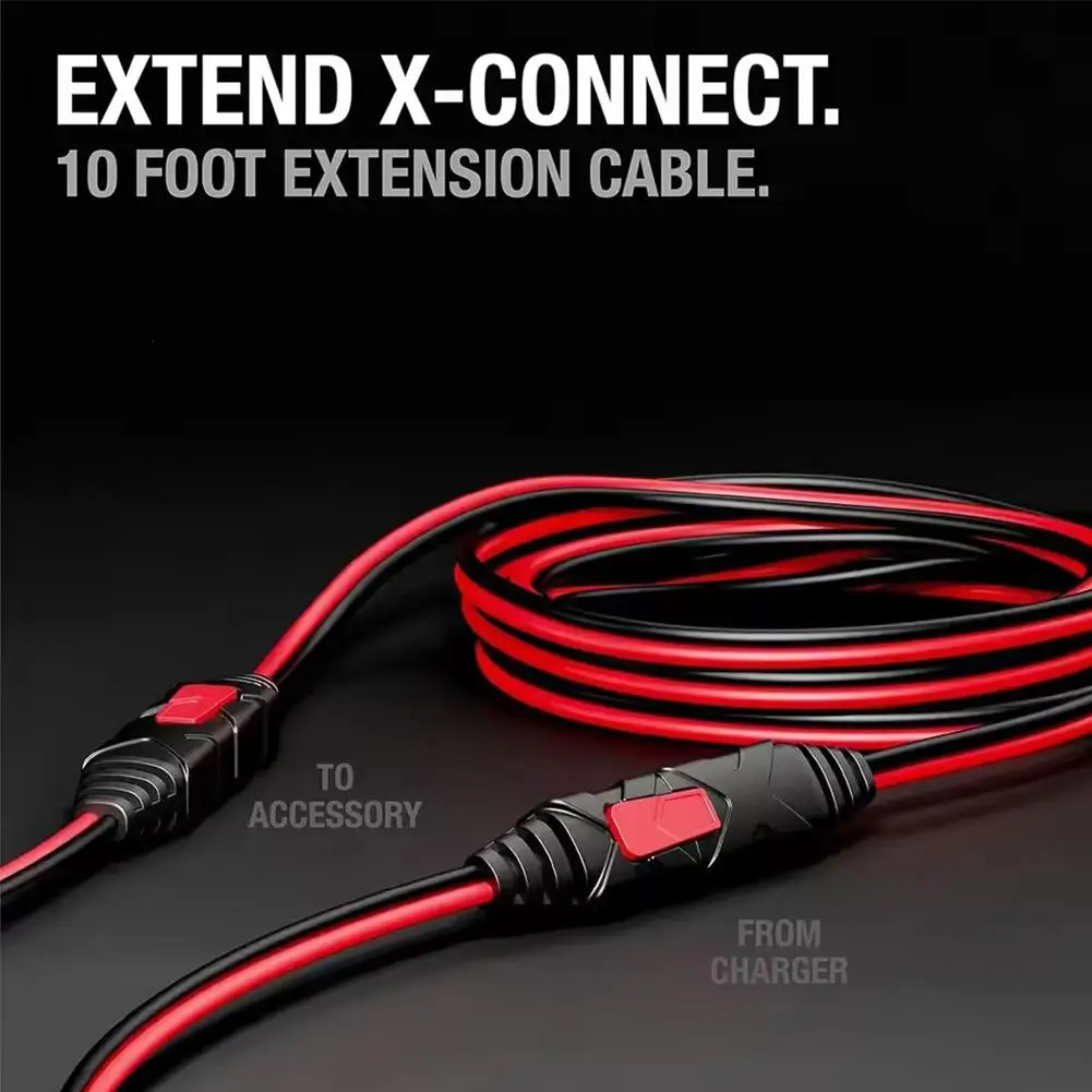 ل NOCO GC004 X-Connect 10ft تمديد كابل شاحن بطارية ذكي ملحق لسلسلة Genius سلك شحن مانع لتسرب الماء
