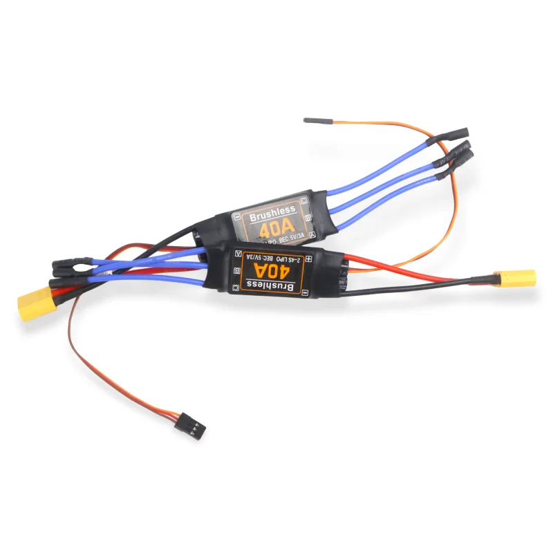 Uitstekende Kwaliteit 2 stks 40A Borstelloze ESC 2-4 S Programmeerbaar met 5 V 3A BEC Timing/Rem/Lipo Beschermen voor RC Vliegtuig Auto Boot