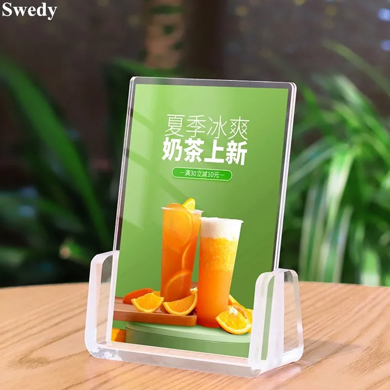 

A5 148x210mm T / L Use Acrylic Sign Holder Display Stand Menu Paper Holder Price Label Tag Photo Picture Poster Frame