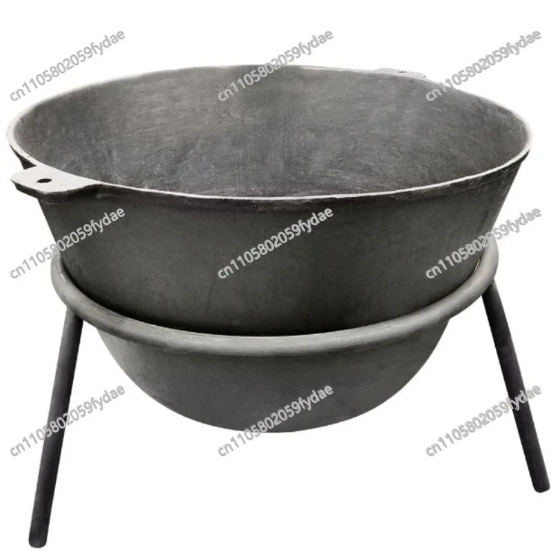 Large Size 100 Gallon Waxed Cast Iron Stew Assorted Pot