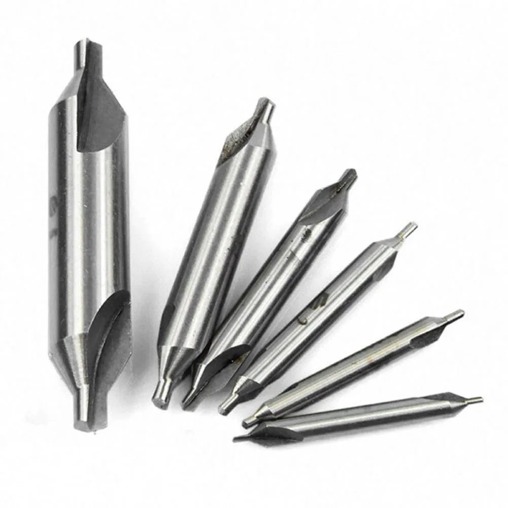 

5PCS HSS Lathe Tool Bit Countersink with Center Spotting Drill Mill Set for Machining Center Holds and Precise Positioning