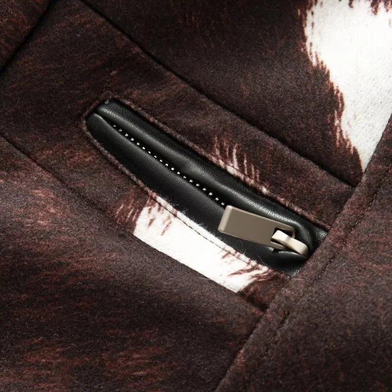 Veste courte en cuir PU mixte imprimé vache, tendance et Sexy pour femmes, Style de rue américain, tendance, automne 2025