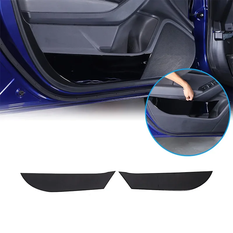 For Subaru Crosstrek 2024 PVC Black Sticker Car Front Door Anti-Kick Panel Cover Trim Sticker Car Interior Accessories