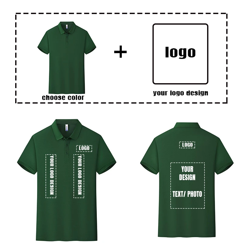 قميص بولو عالي الجودة بلون سادة وجيد التهوية وماص للعرق - طباعة شعار مجاني (قطعة واحدة بسيطة) - تي شيرت مخصص احترافي