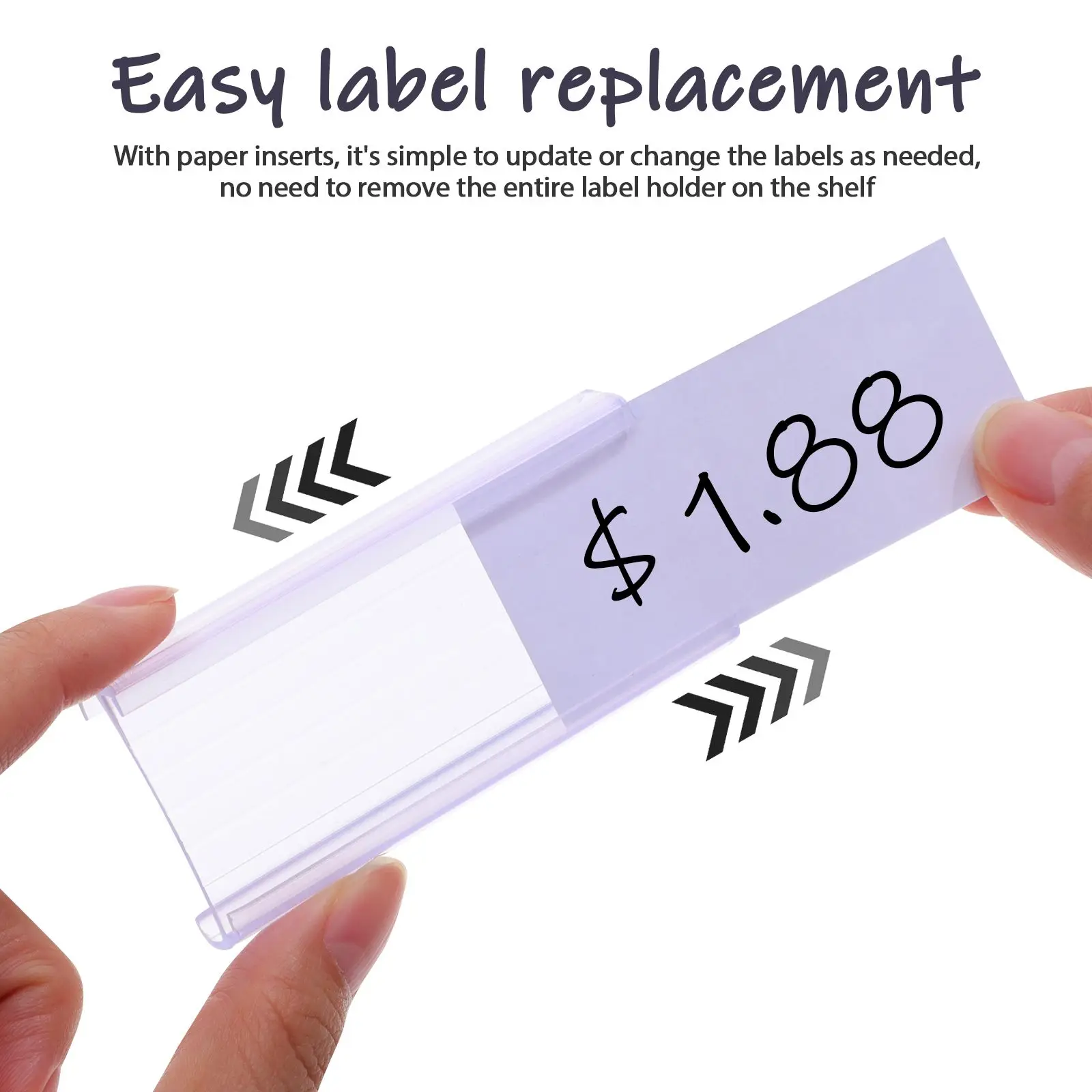 30 Set Tempat Label Rak Label PVC Dapur Dapur Kawat Rak Tempat Label Rak Penyimpanan Aksesori Organisasi