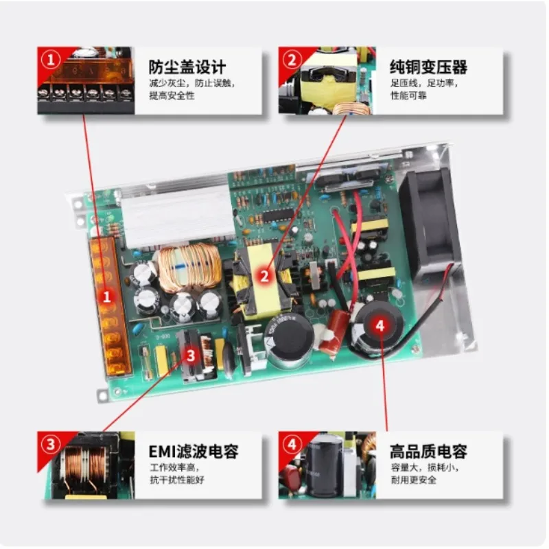 Digital Display Adjustable Switching Power Supply 12V 24V 36V 48V High Power DC 1000W 1500W Transformer