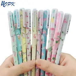 10 Pcs/Set Cute Color Pen Flower Animal Starry Star Sweet Flora Colored Gel Pen 0.5mm pens for school Kawaii Korean Stationary