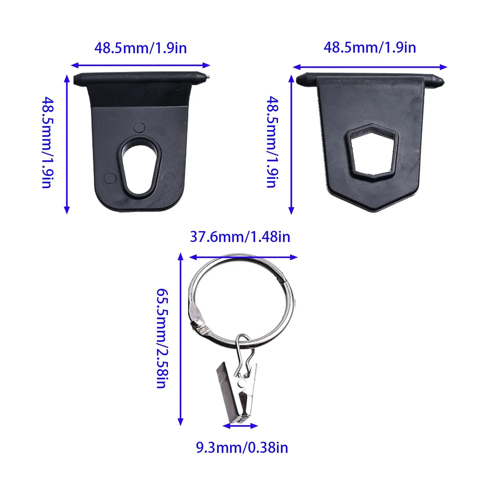 RV circular opening type anti-fall clamping camping sunshade canopy accessory hanger party light sunshade canopy light clip