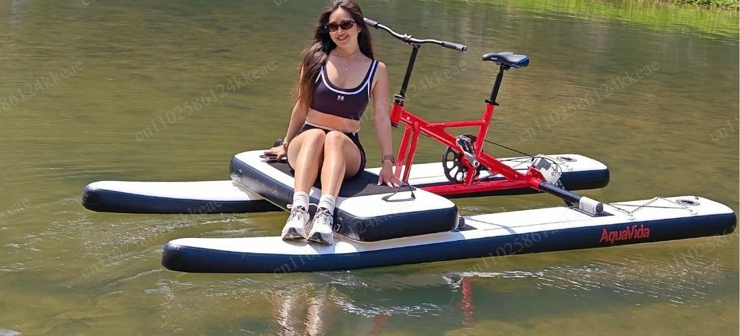 single-seater and double-seater PVC inflatable floats for water bicycles, light sports projects in scenic areas