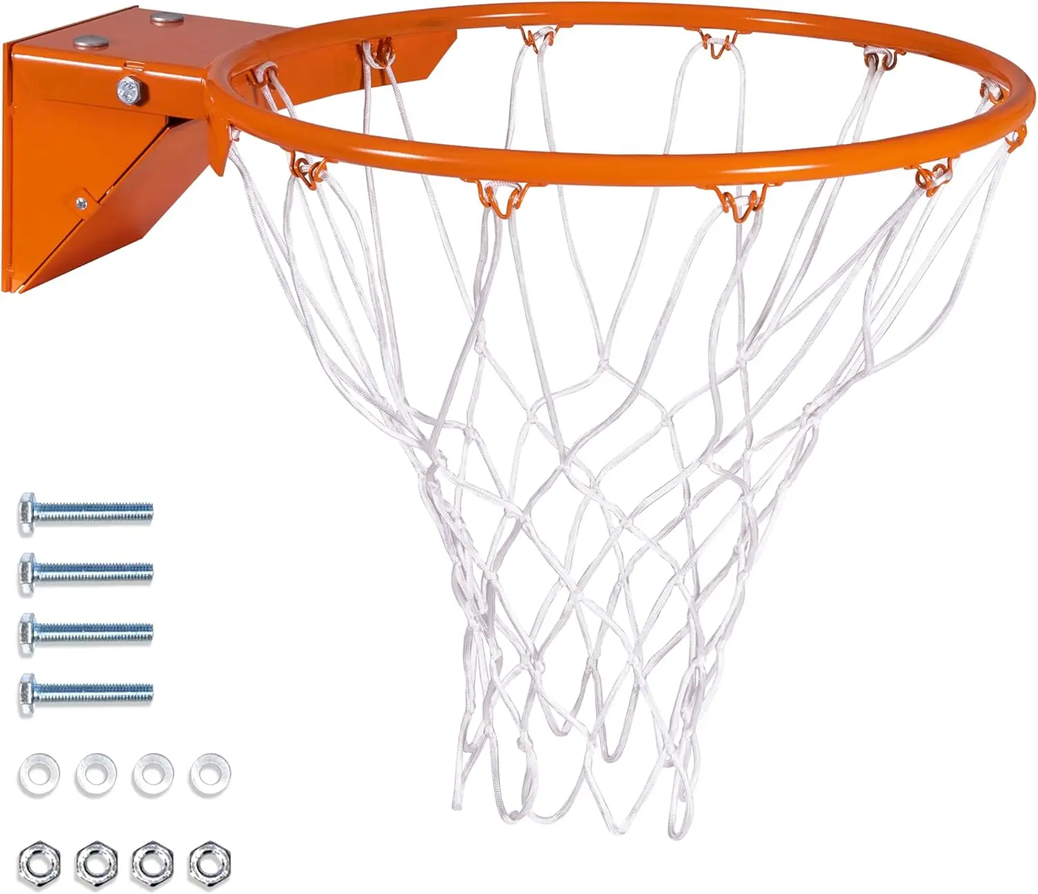 

18" Steel Basketball Rim - Breakaway or Fixed - Universal Replacement for Garage or Backboard