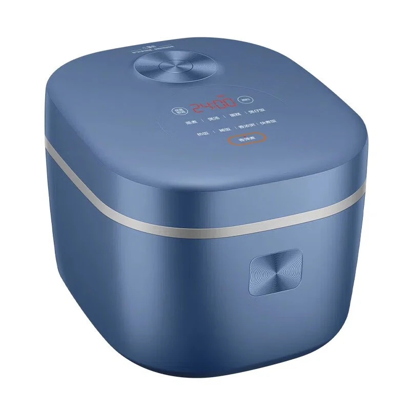 Intelligent Rice Cooker with Non-Stick Coating, Blue Diamond Multi-Function Scheduled Cooking and Baking 3L Blue for 2-6 Persons