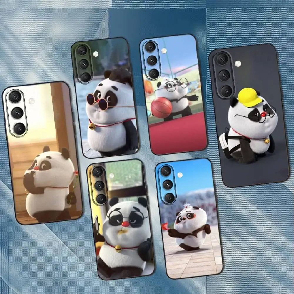 

Funny Fubao Panda Phone Case For Samsung S25,S24,S23,S22,S21,S20,S10,Ultra,Plus,Lite,FE,Soft Silicone Black Cover