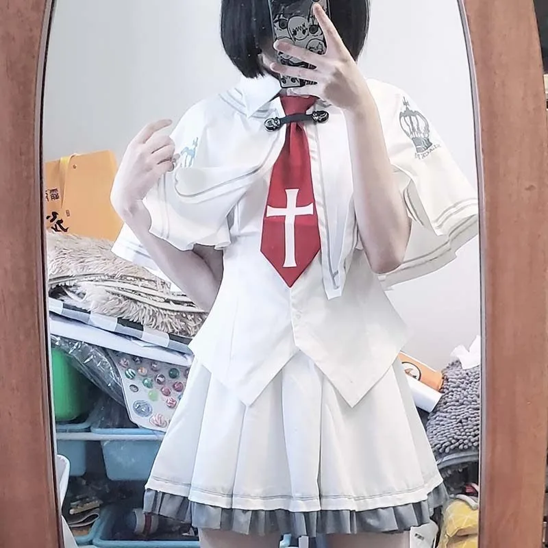 

Костюм для косплея Game Zakuro Tachibana Kimika Wakatsuki Kagami, школьная форма, юбка JK, белое платье, полный комплект для женщин