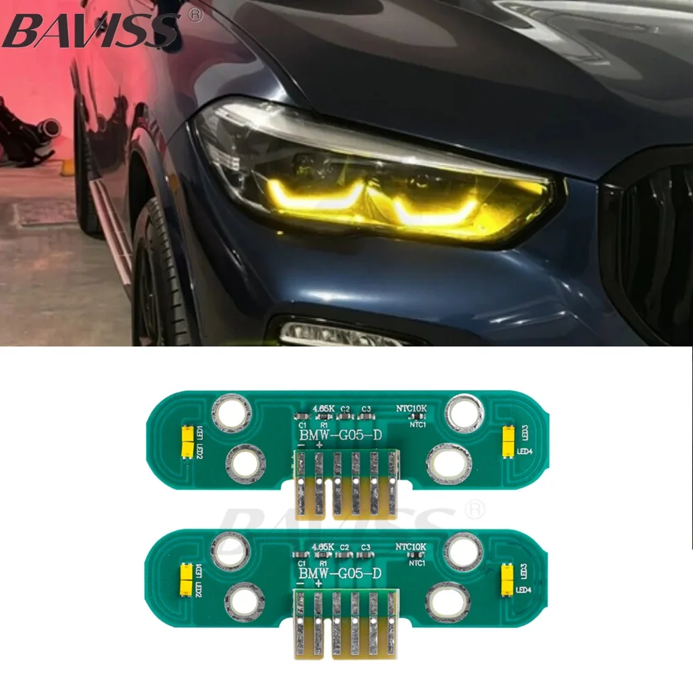 

Icedrivre для BMW G05 X5 G06 X6 CSL Желтые светодиодные платы DRL дневные ходовые огни Красные лампы RGBW для светодиодных фар без лазера