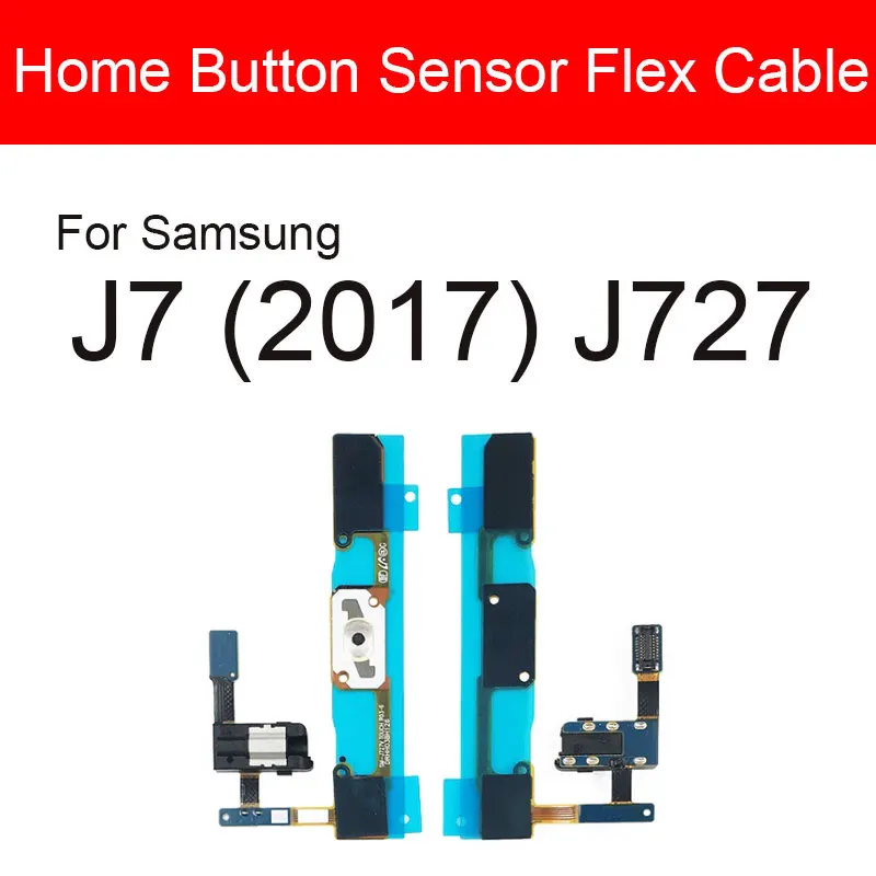 Tombol Home + Earphone Jack Kabel Fleksibel untuk Samsung Galaxy J3 J5 J7 Prime On7 2015 2016 2017 J327 J500 j510 J700 J727 G610 Bagian