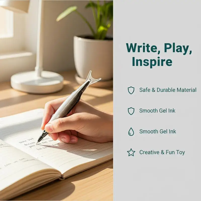 Cute Ocean Fish Gel Pen, Novelty 0.5mm Kawaii Writing Pen, Creative Stationery Gift for School Office Supplies