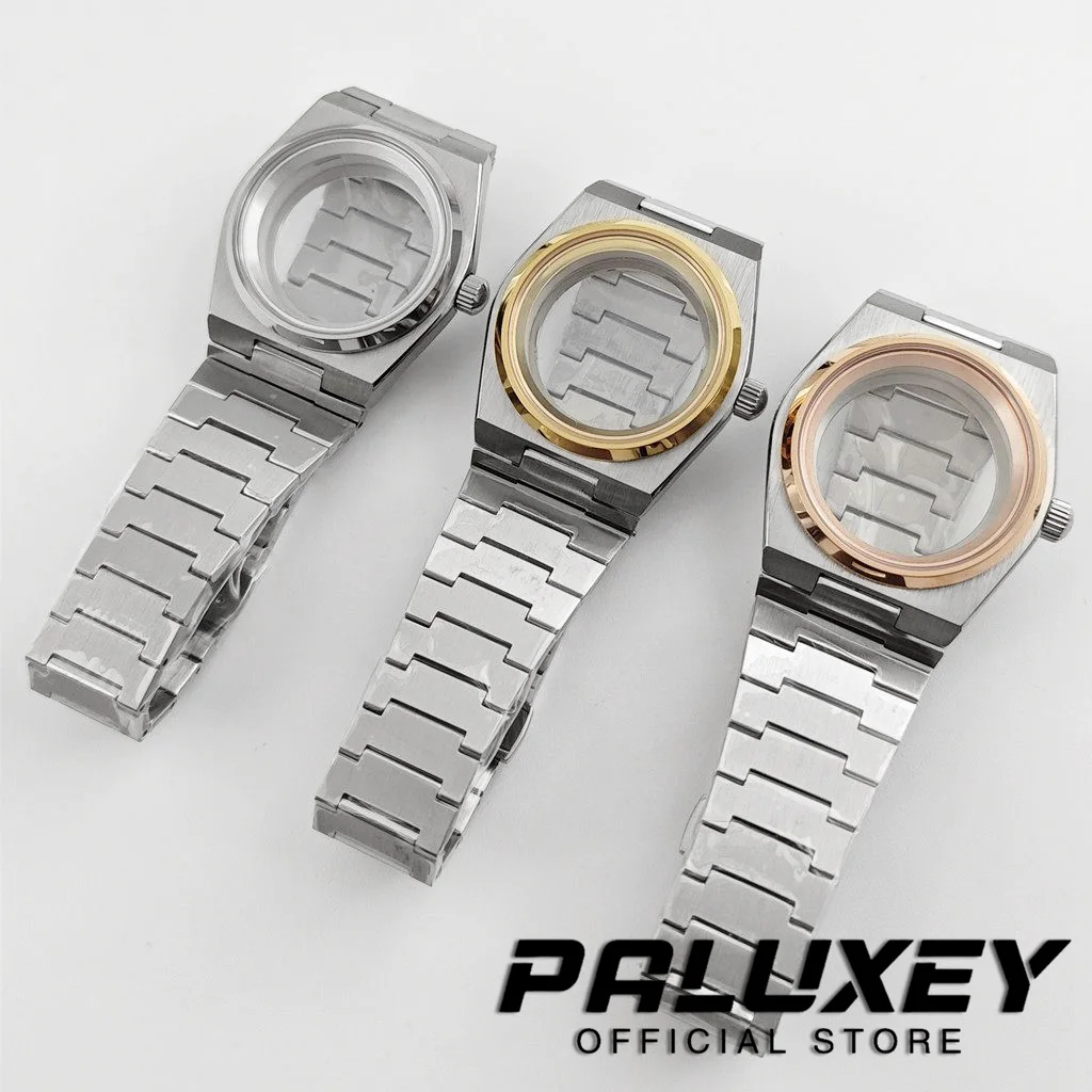 40mm NH35 Watch Case Solid 316L Stainless Steel Watchband Sapphire Glass for PRX Super Player NH35 NH36 Movement 28.5mm Dial